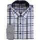 thumbnail image 1 of Tasso Elba Camisa a cuadros LS con botones para hombre, azul, extragrande Tasso Elba  Botones al frente, 1 of 1