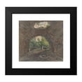 thumbnail image 2 of Christian Georg Schütz the Younger 13x12 Black Modern Framed Museum Art Print Titled - A Young Couple Viewing Ruins Near Bingen (1801), 2 of 5