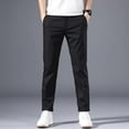 thumbnail image 1 of MYG Pantalon Chino Ajusté Extensible pour Hommes, Décontracté, devant Plat, Flex Classique, Complet, 1 of 9