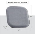 thumbnail image 4 of Elegant Comfort 8 Pack Chair Cushion Covers - Skid-Proof Rubber Backing - 16 x 16 Inch - Thick Dining Square Shape Seat Covers - Comfortable Textured Chair Pads with Ties - Mosaic Pattern, Gray, 4 of 5