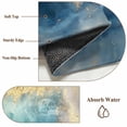 thumbnail image 6 of Round Rugs 3Ft, Teal Blue Ombre Round Area Rug Washable Indoor Throw Carpet, Modern Oil Painting Art Abstract Small Non Slip Circle Rug for Bedroom Living Room Home Decor Aesthetic, 6 of 8