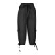 thumbnail image 3 of capris cargo para mujer ajuste relajado pantalón cargo de cintura baja pantalones ligeros casuales de verano bolsillos negro / 3xl, 3 of 7