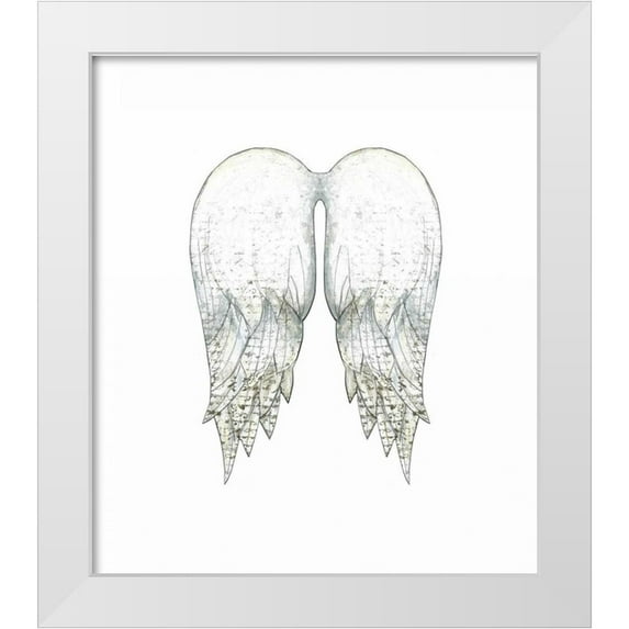 Ogren, Sarah 12x13 White Modern Wood Framed Museum Art Print Titled - White Angel Wings