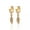 Gold, variant on Small Feather Drop Dangle Hoop Earrings Surgical Steel Jewelry For Men Women-Gold