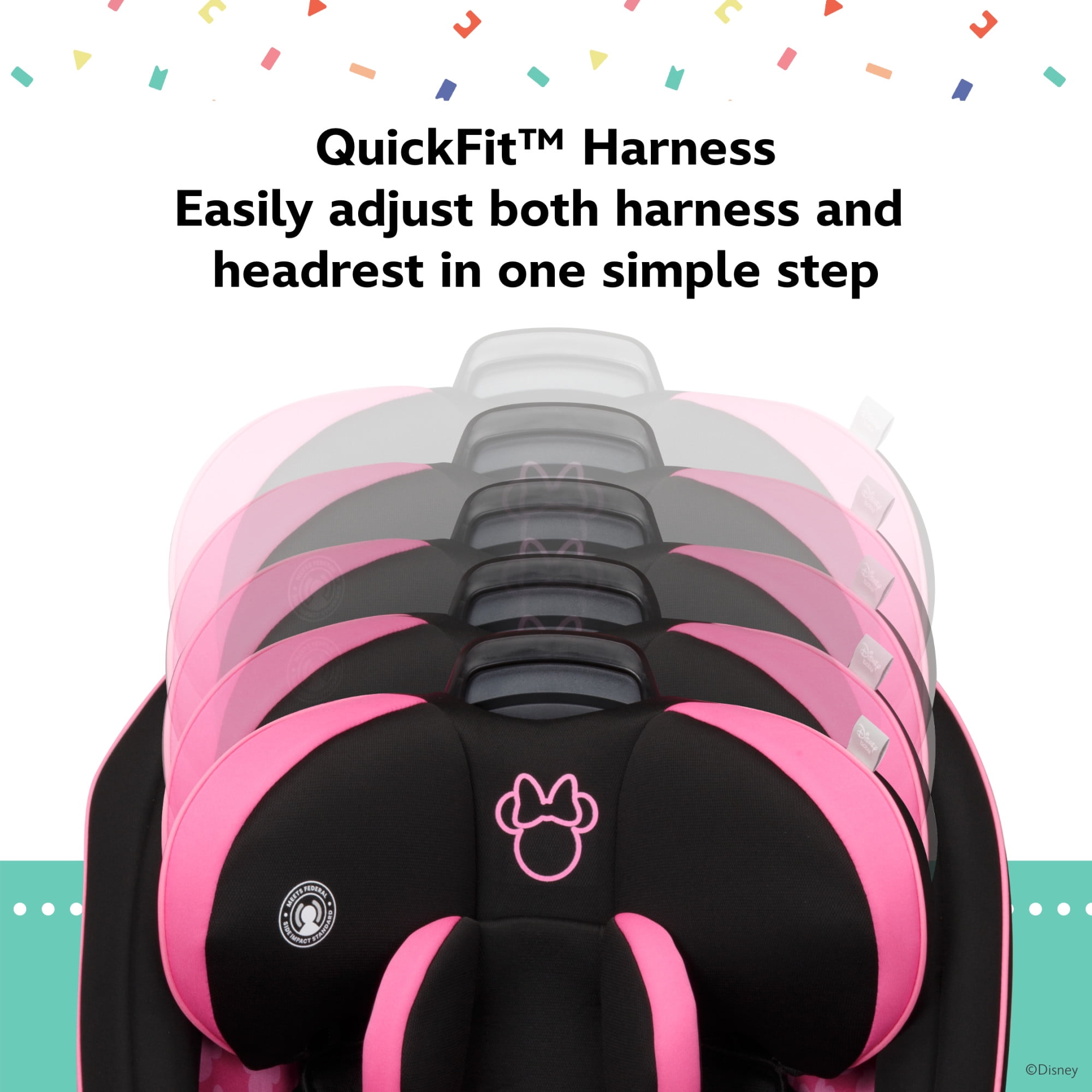 Disney Baby Grow and Go All-in-One Convertible Car Seat, Simply Minnie