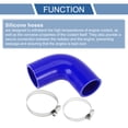thumbnail image 4 of Ofertas Únicas 1 Juego Manguera de Silicona Azul para Coche de 45-51mm ID 90mm Longitud 90° 3.54" con Abrazaderas Universal, 4 of 7