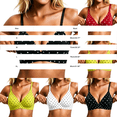thumbnail image 3 of Lumistal Bras for Women No Underwire Polka Dot Printed Deep V No Underwire Wireless Bra Comfortable Everyday Bras With Adjustable Straps Bras for Women M, 3 of 7