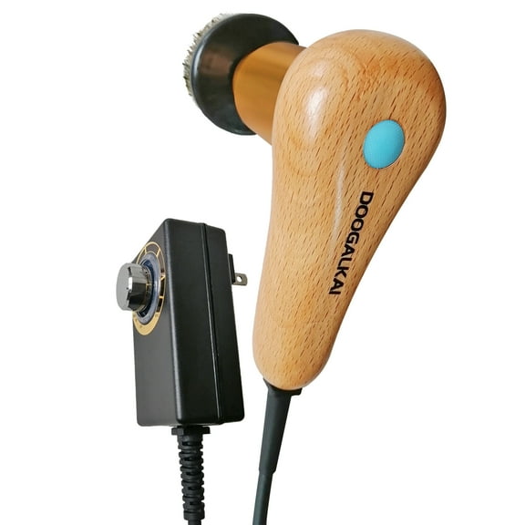 DOOGALKAI ESDK75W Professional Brush Shoes Cleaner Adjustable Speed Wooden Electric Shoe Polisher Shine Care Kit Leather Polish Tools