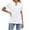 White, variant on BLVB Womens V Neck Short Sleeve Pleated T Shirts Fashion Summer Tops Casual Tunic Blouse Basic Tee Tops for Work