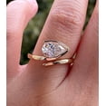 thumbnail image 3 of 14K Yellow Gold Plated Bezel East West 1.5 Ct Pear Lab Created Diamond Solitaire Ring, 3 of 5