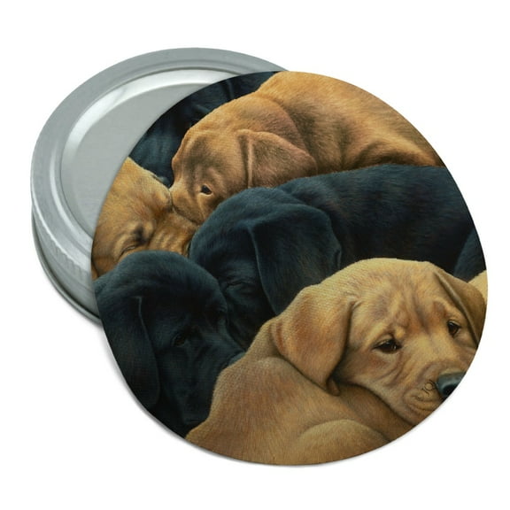 Labrador Retriever Puppies Sleeping Litter Round Rubber Non-Slip Jar Gripper Lid Opener