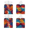 thumbnail image 2 of Picia Colorful Hawaii Palms Pattern Tissue Box Cover,PVC Leather Square Holder,Tissue Box Holder with Magnetic Bottom,Facial Paper Organizer Dispenser-5.2"X5.2"X5.2", 2 of 8