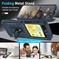 thumbnail image 2 of for Samsung Galaxy Z Flip 5 Case Built in Front Screen Protector+Hinge Protection+Finger Ring Metal Kickstand,Heavy Duty Shockproof Full Body Protective Cover,2023 Navy Blue, 2 of 16