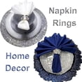 thumbnail image 4 of 12pcs Crystal Glass Napkin Holder Napkin Rings,Glam Crushed Table Settings Bling Buckles Cloth Holder, 4 of 7