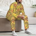 thumbnail image 7 of Naloa Colourful Tie Dye 1 Men’s Pajamas Set - Long Sleeve Button Down Sleep Shirt and Pajama Bottoms Sleepwear Set-Medium, 7 of 7