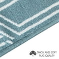 thumbnail image 3 of Carpet Stair Treads for Wooden Steps - Indoor Staircase Step Treads with Thick Carpet & Pattern Design, 9'' x 28'', Teal & White, Pack of 15, 3 of 5