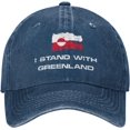 thumbnail image 1 of I Stand with Greenland hat Support Greenland Cotton Cap Natural, 1 of 7