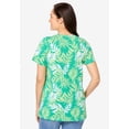 thumbnail image 2 of Woman Within Plus Size Perfect Printed Short-Sleeve V-Neck Tee, 2 of 3