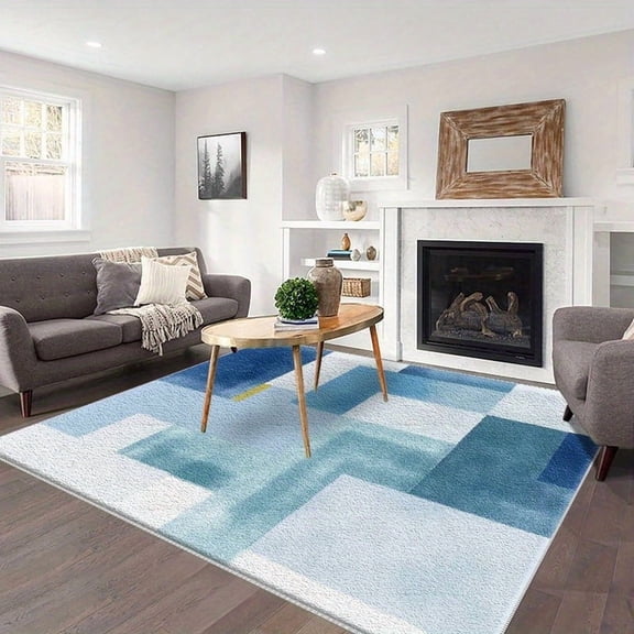 6.5'x10' print area rug carpet non slip pad area rug living room rugs  washable large carpet big area rug cottage rug