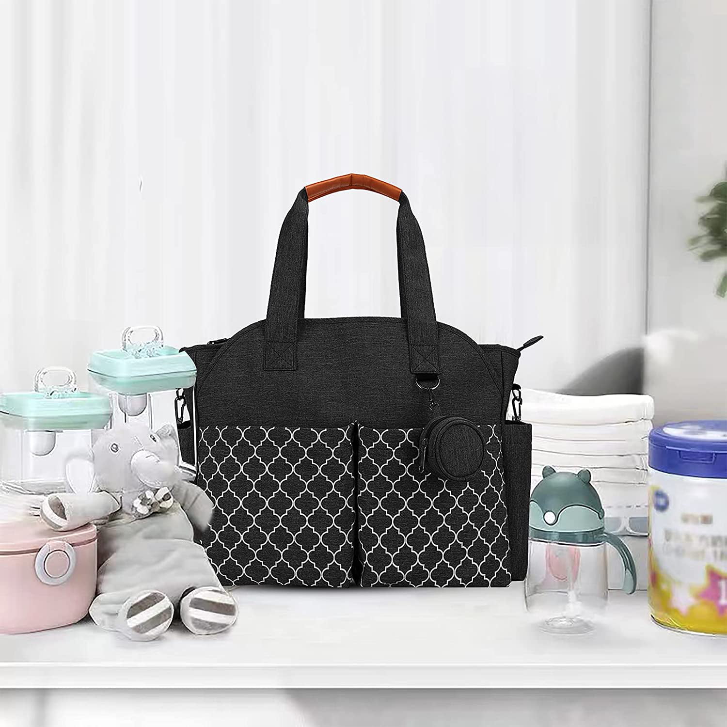  Momcozy Breast Pump Bag Diaper Bag Tote, Detachable Double  Layer, Separate Storage Area for Breast Pump, with Changing Pad and 3  Insulated Pockets, Multifunction Diaper Bag for Travel, Work : Baby