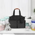 thumbnail image 4 of Diaper Bag Tote with Pacifier Holder Case for Mom and Dad, Multi-Function Travel Diaper Bag with Adjustable Shoulder Strap and Insulated Pockets, Black, 4 of 7