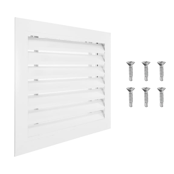 Uxcell 14x18 Inch Gable Vent, 1PCS Aluminum Alloy Wall Shed Vents with Strainer, White