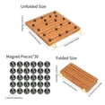 thumbnail image 5 of Juego de ajedrez magnético de madera Mazezones, plegable de 23 cm, 5 of 5