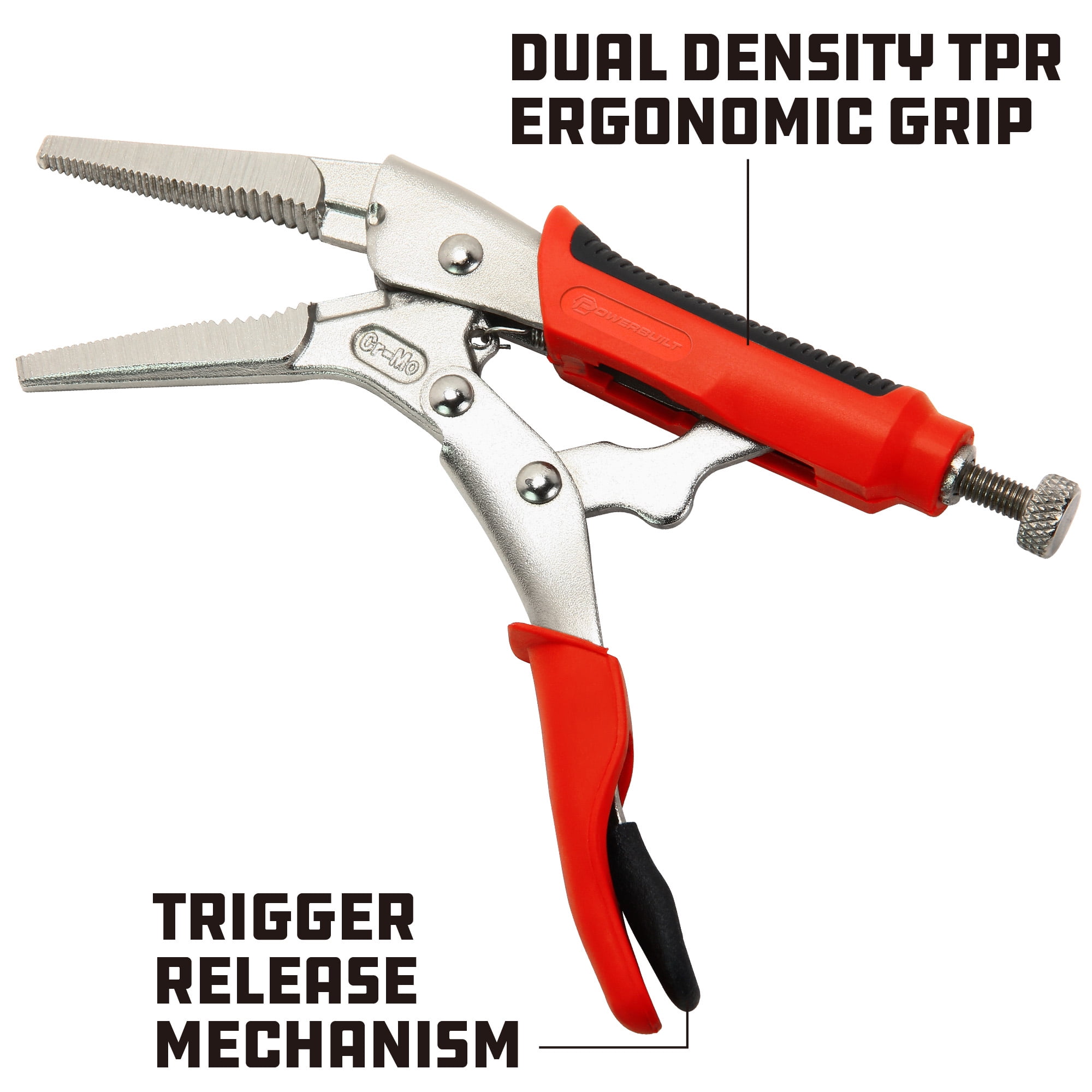 Powerbuilt 6 Inch Long Nose Locking Pliers - 645015