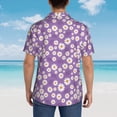 thumbnail image 6 of Fotbe Daisies Flowers Hawaiian Shirt for Men Unisex Summer Beach Casual Short Sleeve Cotton Linen Button Down Shirts-XX-Large, 6 of 9