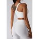 thumbnail image 1 of Conjunto de entrenamiento de un hombro pantalones cortos de sujetador deportivo elásticos para levantamiento de cadera transpirables y absorbentes de cintura alta para mujeres ANGGREK  Otros, 1 of 6