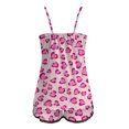thumbnail image 4 of Afdoent Womens Pajama Set Ladies Valentine's Day Sexy Printed Sleeveless Camisole Top Shorts Set Casual Fashion 2 Piece Set Loungewear, 4 of 5