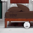 thumbnail image 4 of EASYCOT Queen Sheet Set 800 Thread Count Egyptian Cotton 4-Piece Deep Pocket 12" Soft & Breathable - Chocolate, 4 of 7