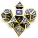thumbnail image 1 of 7PCS Metal Dice, Heavy Solid Zinc Alloy Polyhedron Dice Set for Dungeons and Dragon Tabletop Game, 1 of 5
