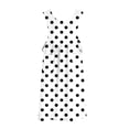 thumbnail image 4 of Uootdi Robes Tablier pour Femmes Col Ras du Cou Sans Manches à Pois avec Poche Robes Maxi Boho Légères Amples Robes Chasubles Cadeau, 4 of 7