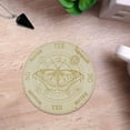 thumbnail image 3 of Decodeary Round Wooden Carven Pendulum Board with Black Pendant Necklace Home Decor C, 3 of 9