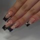 thumbnail image 1 of Uñas postizas extraíbles con pegamento, uñas de Ballet con diseños, degradado, marrón brillante, prensa en uñas, ataúd, purpurina, 24 piezas, 1 of 4
