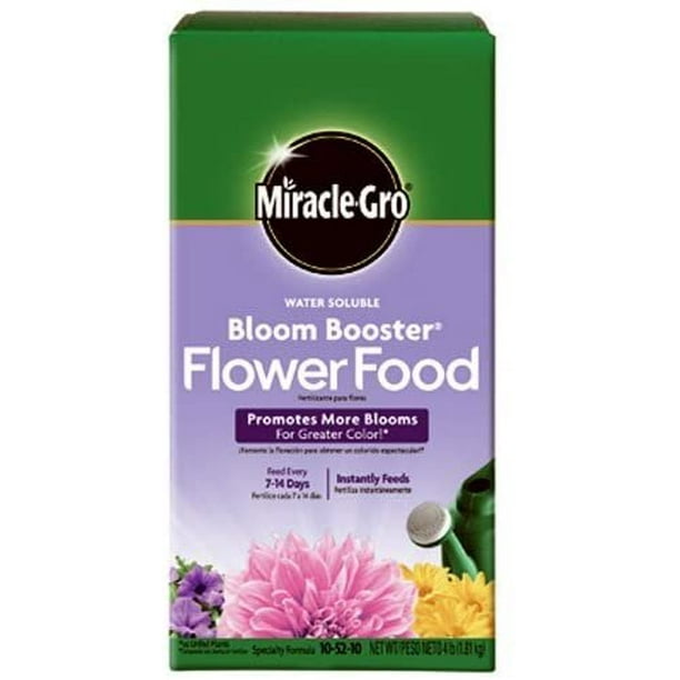 Miracle Gro 146002 4 Lb Water Soluble Bloom Booster Flower Food 1052