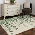 thumbnail image 3 of Rectangle Area Rugs 2.7 x 5 Ft, Green Eucalyptus Leaves Non-Slip Residential Carpet, Summer Botanical Weeping Rustic Indoor Crawling Mats Runner Rugs for Living Room/Dining Room/Bedroom, 3 of 8