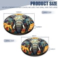 thumbnail image 2 of Electric Stove Burner Covers, Set of 4, Round Burner Cover,8 and 10 Inch,Stained_Glass-Style_With_Vibrant_Colors_Elephant_With_Large_Ears, 2 of 4