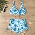 thumbnail image 5 of Women's Bikini Set Printed Two Piece Fashion Sexy Swimsuit with Removable Bra Pads No Underwire for Beach Vacation,Sky Blue,XL, 5 of 5