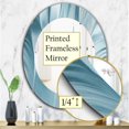 thumbnail image 4 of Designart 'Blue Modern Water III' Miroir Moderne - Miroir Mural Ovale ou Rond - 24x36, 4 of 4