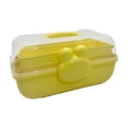 thumbnail image 4 of Organizador de accesorios para el cabello, caja organizadora de joyas con asa, multiusos para manualidades. Amarillo, 4 of 8