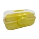 thumbnail image 4 of Organizador de accesorios para el cabello, caja organizadora de joyas con asa, multiusos para manualidades. Amarillo, 4 of 8