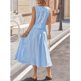 thumbnail image 4 of Womens 2 Piece Skirt Sets Summer Striped Sleeveless Tank Tops Midi Dress Travel Vacation Outfits Matching Sets, 4 of 6