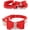 Red, variant on Mumup Dazzling Rhinestone Dog Collar with Soft Fabric and Crystal Bow Tie - Elegant and Glamorous Puppy Collars for Small Dogs with Leash