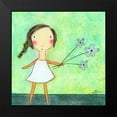 thumbnail image 2 of Sonheim, Carla 12x12 Black Modern Framed Museum Art Print Titled - Green Flowers, 2 of 5