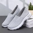 thumbnail image 5 of longantii Women's Slip On Casual Walking Shoes Breathable Knit Non Slip Comfortable Lightweight Sneakers Gray, 5 of 7
