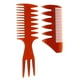 thumbnail image 1 of Para Cortar El Cabello Cepillo De Peluquería profesion Barberos s Salón - Color Té, 2 Piezas Yuyangstore Peine de dientes anchos para hombre, 1 of 8