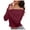 Brick Red, variant on Ediodpoh Women's Fall off Shoulder Sweaters Long Sleeve Ribbed Knit Fitted Pullover Tops Blouse Fall Sweaters for Women Coffee L