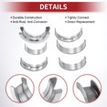 thumbnail image 4 of Unique Bargains Main Bearing and Connecting Rod Bearing Kit No.11217581009/11247628034 for BMW 125I 2006-2013 Engine Crankshaft Rod Bearing Metal Silver Tone 26Pcs, 4 of 7